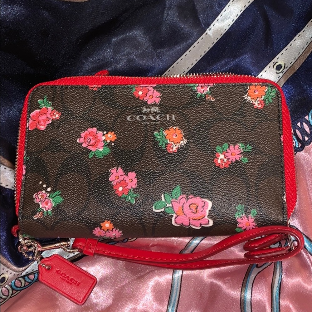 Coach Floral Wristlet